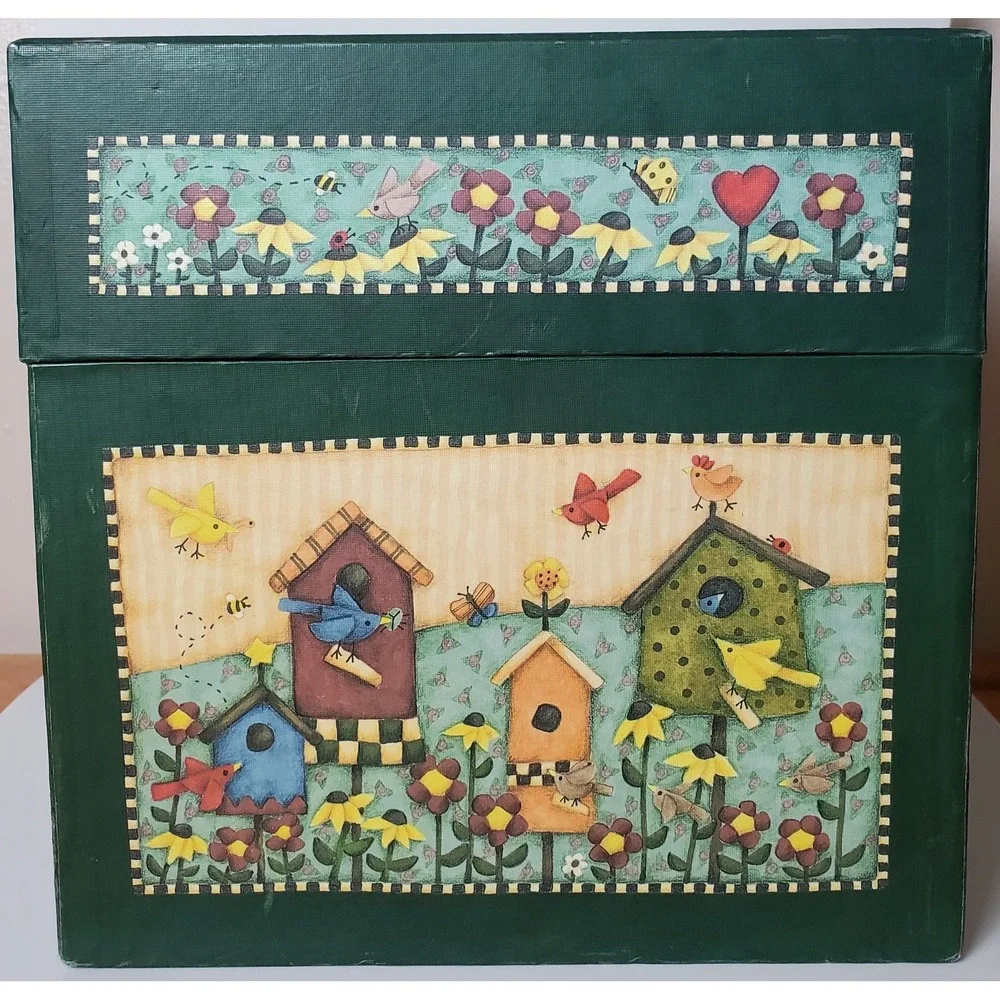 Bob's Boxes Nesting Stacking Birdsong Primitive Set Of 7 Debi Hron‎ Country Cats